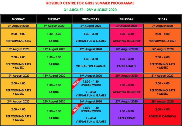 Summer School 2020 Rosebud Centre for Girls